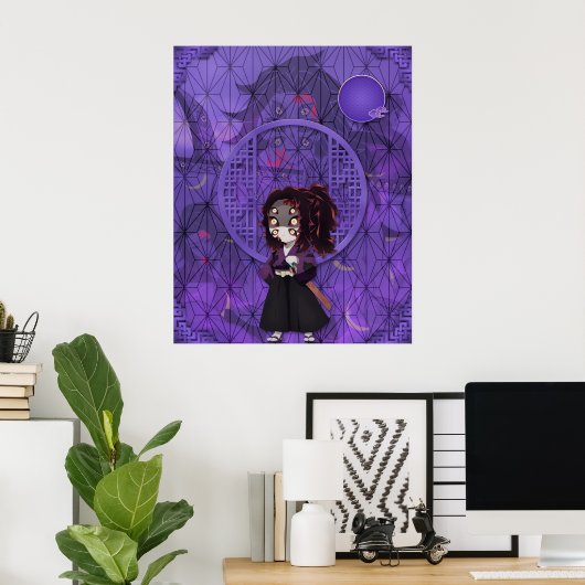 Kokushibo Bovenmaan 1 Chibi Poster (Thuiskantoor)
