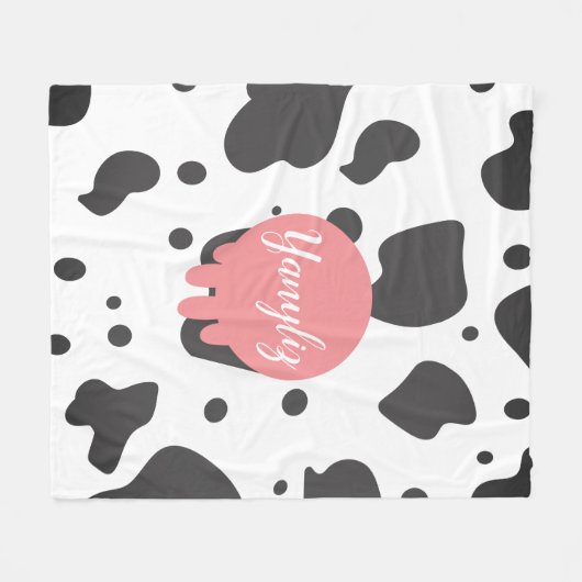 Kol. Afdruknaam monogrammen Fleece Deken (Voorkant (Horizontaal))