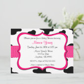 Kol Baby shower printroze of uitnodiging voor gebo (Staand voorkant)