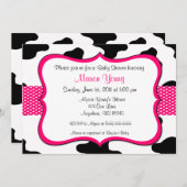 Kol Baby shower printroze of uitnodiging voor gebo (Voorkant / Achterkant)