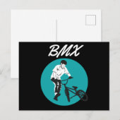 Kol Biker Retro BMX-stijl Briefkaart (Voorkant / Achterkant)