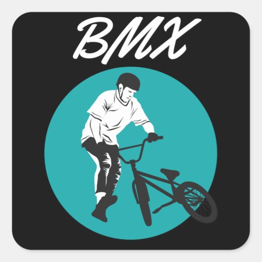 Kol Biker Retro BMX-stijl Vierkante Sticker (Voorkant)