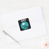 Kol Biker Retro BMX-stijl Vierkante Sticker (Envelop)