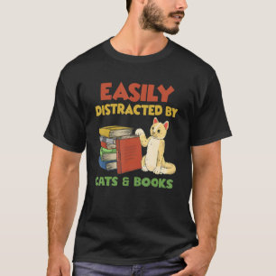 Kol-boeklezer voor mannen Boekbokskat voor vrouwen T-shirt