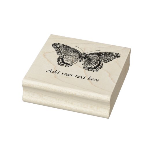Kol Butterfly Voeg je persoonlijke tekst toe Rubberstempel (Stempel)