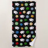 Kol. casino motel zijhanddoeken strandlaken (Voorkant)