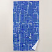 Kol Chic Sky Blue Beach Towel Strandlaken (Voorkant)