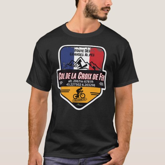 Kol. de la Bonette France Cycle and Motorcycle Sti T-shirt (Voorkant)