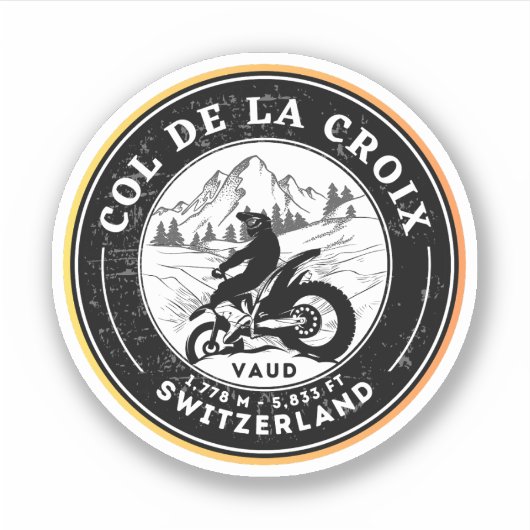 Kol. de la Croix-tournee door zwitserland Sticker (Voorkant)