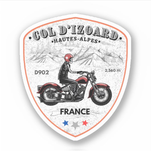 Kol. d'Izoard D 902 Massif du Queyras Sticker (Voorkant)