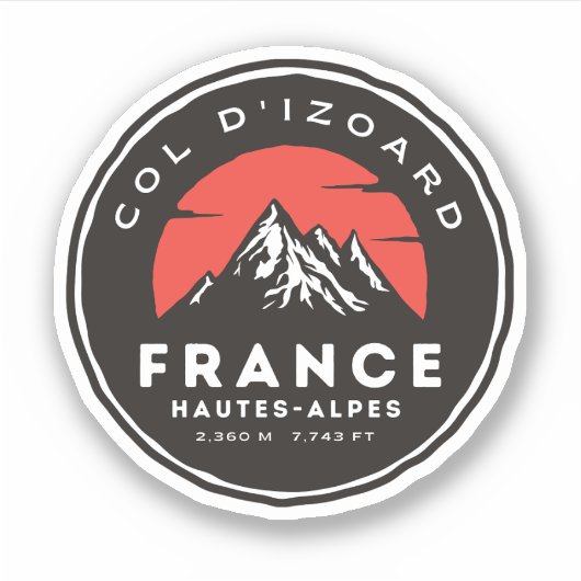 Kol. d'Izoard D 902 Massif du Queyras Sticker (Voorkant)