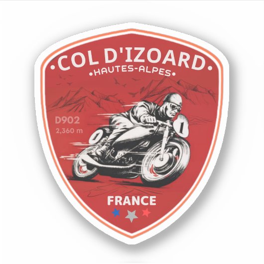 Kol. d'Izoard D 902 Massif du Queyras Sticker (Voorkant)