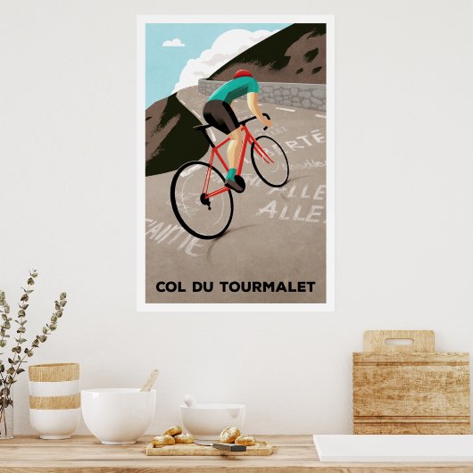 Kol. du Tourmalet - Cyclaafdruk Poster (Keuken)