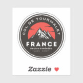 Kol. du Tourmalet-franse bergpas motobi Sticker (Vel)