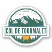 Kol. du Tourmalet-franse bergpas motobi Sticker (Voorkant)