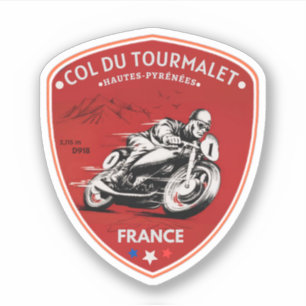 Kol. du Tourmalet-franse bergpas motobik Sticker