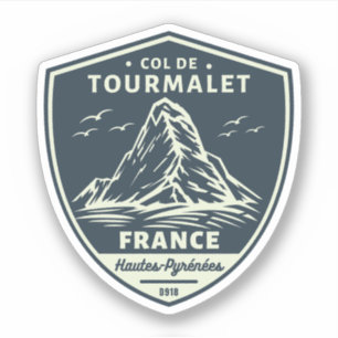 Kol. du Tourmalet-franse bergpas motobik Sticker