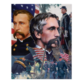 Kol. Joshua Chamberlain MASH-UP Amerikaanse Burger Perfect Poster