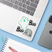 KOL_Joy Ghost Sticker (Laptop met iPhone)