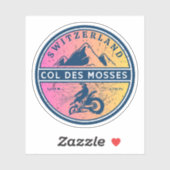 Kol. Mosses zwitserse motorfiets Sticker (Vel)
