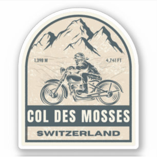 Kol. Mosses zwitserse motorfiets Sticker