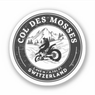 Kol. Mosses zwitserse motorfiets Sticker