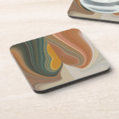 Kol Retro Abstracte, kleurrijke matata streng Bier Onderzetter (Linkerzijde)