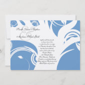 Kol Sasson Hebrew Jewish Wedding Blue Kaart (Achterkant)