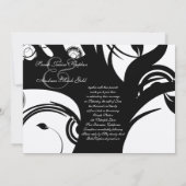 Kol Sasson Hebrew Jewish Wedding Cream Black Kaart (Achterkant)