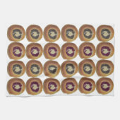 Kolache bedekte keukenhanddoek. theedoek (Horizontaal)