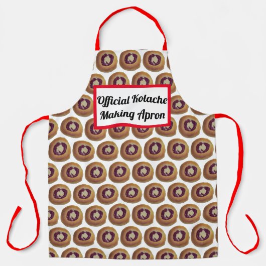 Kolache bekleedde keukenplatform schort (Voorkant)
