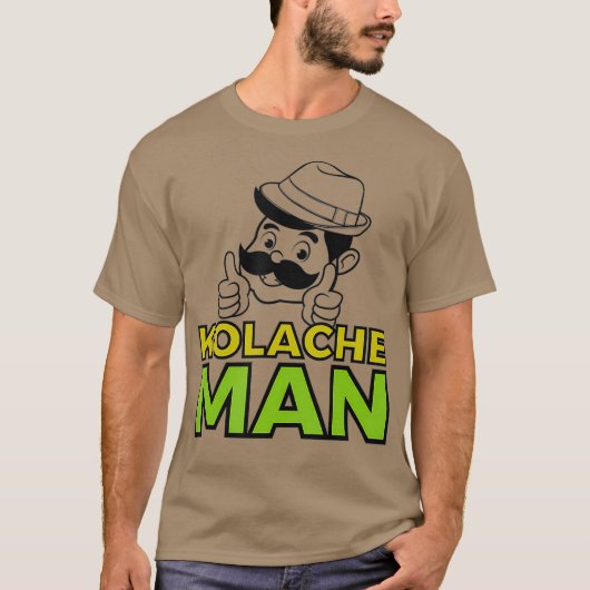 Kolache Man Tsjechisch Slowaaks Pastry Midden-Euro T-shirt (Voorkant)