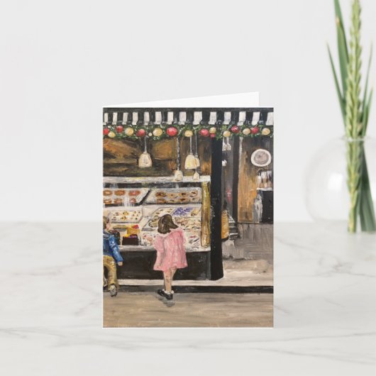 "Kolache met Kerstmis" schilderij van Therese Kram Kaart (Voorkant)