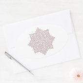 Kolam Art#1 Ovale Sticker (Envelop)