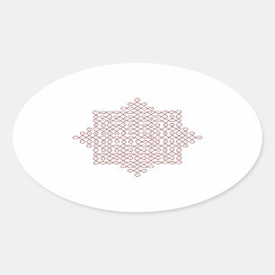 Kolam Art#1 Ovale Sticker