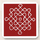 Kolam Rangoli Glass Onderzetter (Voorkant)