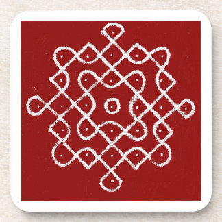 Kolam Rangoli Glass Onderzetter