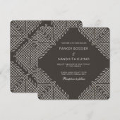 Kolam Wedding Invitation Kaart (Voorkant / Achterkant)