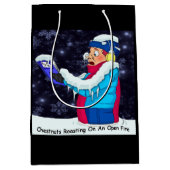Kold KerstCaroler Medium Gift Bag Cadeauzakje (Voorkant)