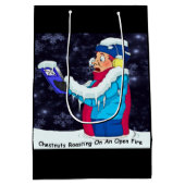 Kold KerstCaroler Medium Gift Bag Medium Cadeauzakje (Achterkant)