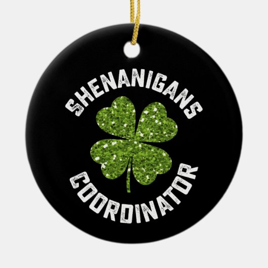 Kolder Coördinator Grappige St. Patrick's Dag Keramisch Ornament (Voorkant)