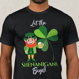 Kolder Kabouter Klaverblad St. Patrick's Dag T-shirt