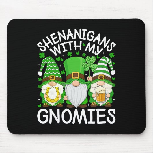 Kolder met mijn Gnomies St. Patrick's Dag Kabouter Muismat (Voorkant)