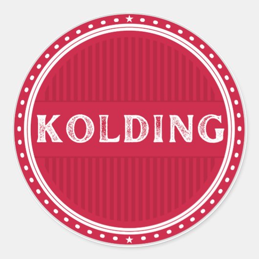 Kolding City Pride Emblem – Danish Identity Ronde Sticker (Voorkant)