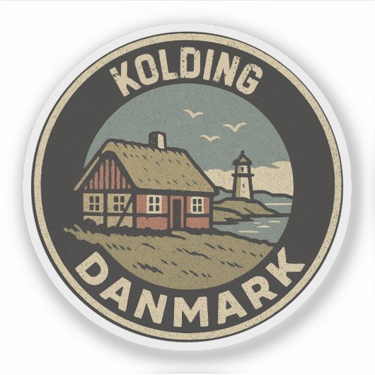 Kolding, Denemarken Danmark Sticker (Voorkant)