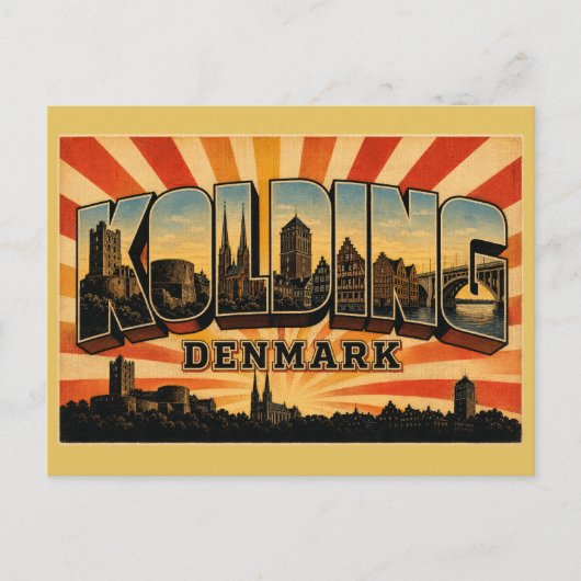 Kolding Denemarken Kasteel Briefkaart (Voorkant)