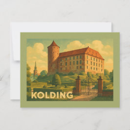 Kolding Denemarken Kasteel Briefkaart