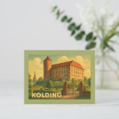 Kolding Denemarken Kasteel Briefkaart (Staand voorkant)