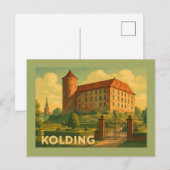 Kolding Denemarken Kasteel Briefkaart (Voorkant / Achterkant)