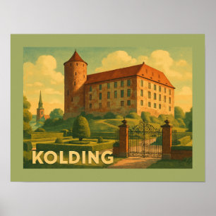Kolding Denemarken Kasteel Poster